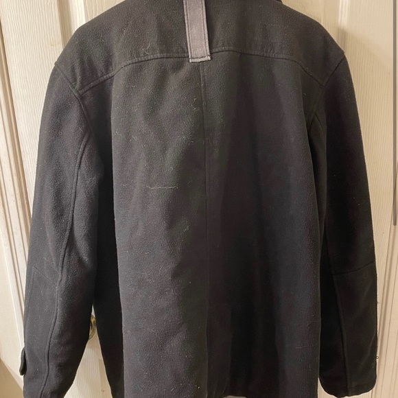 Vintage & Retro Levi’s Men’s Black Double Breasted Classic Peacoat Size Large - Picture 2 of 4